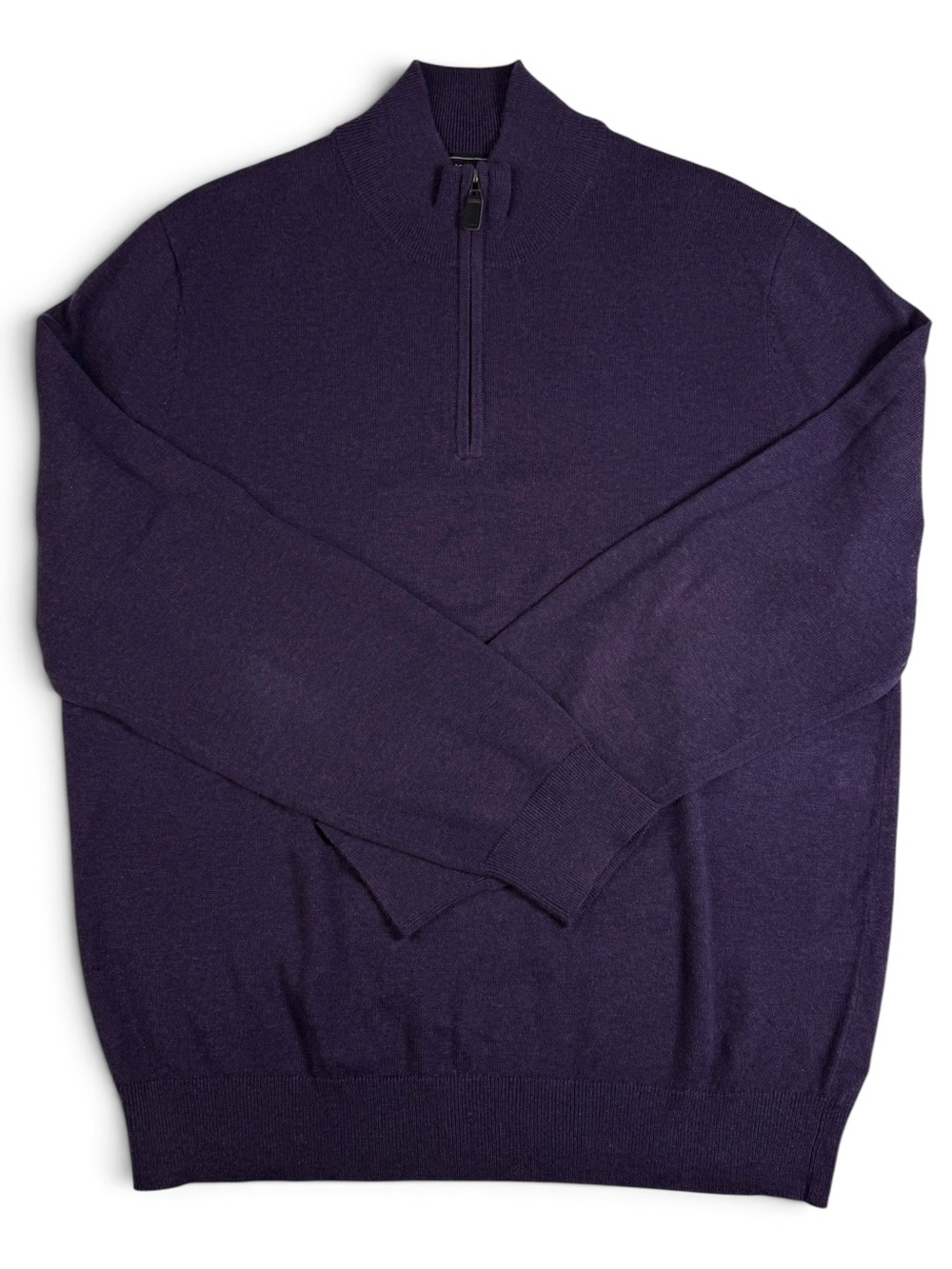 Jos. A. Bank Traveler Pima Cotton Quarter-Zip Purple Men’s L - Picture 7 of 10
